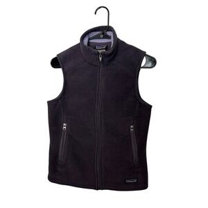 Patagonia Synchilla Vest Womens Small Dark Purple Fleece Full Zip Jacket Outdoor